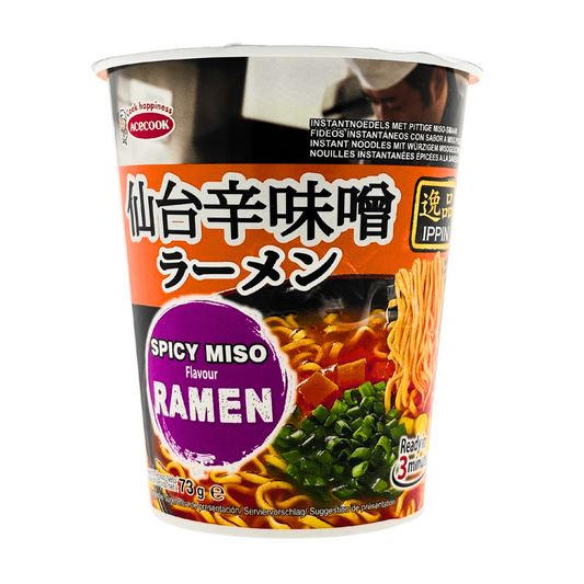 Acecook instant cup noodles spicy miso Ippin 73g
