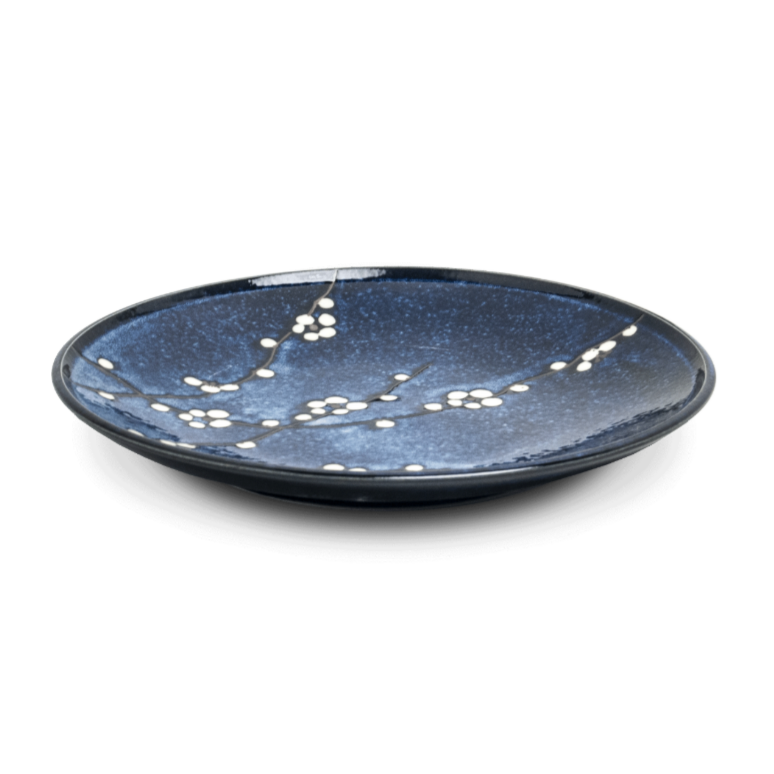 Plate, Hana blue D25.5 cm | H3.8 cm