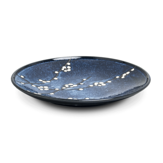 Plate, Hana blue D25.5 cm | H3.8 cm