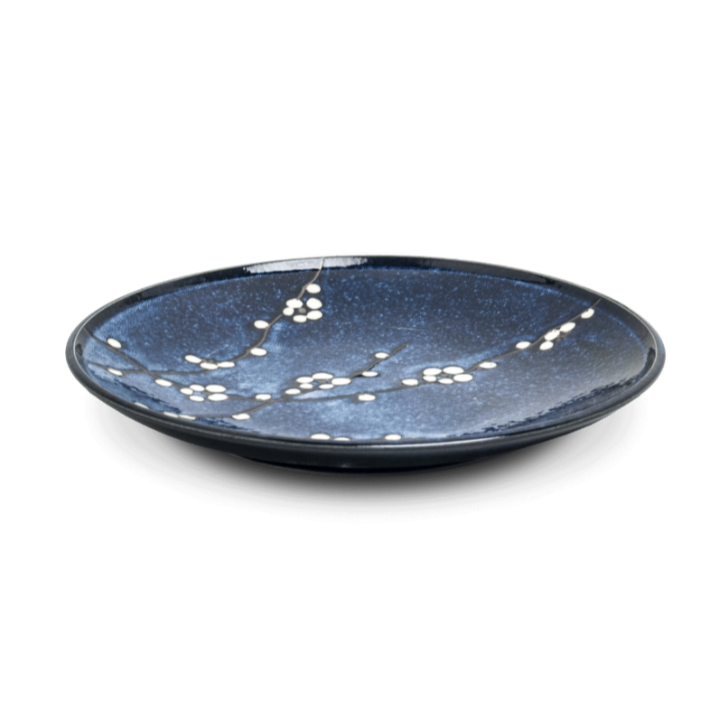 Plate, Hana blue D22.5 cm | H3 cm