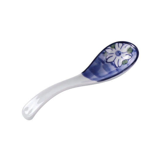 Golden Turtle ceramic spoon blue flower 14.2cm