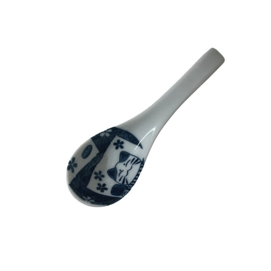 Golden Turtle ceramic spoon lucky cat 14.5cm