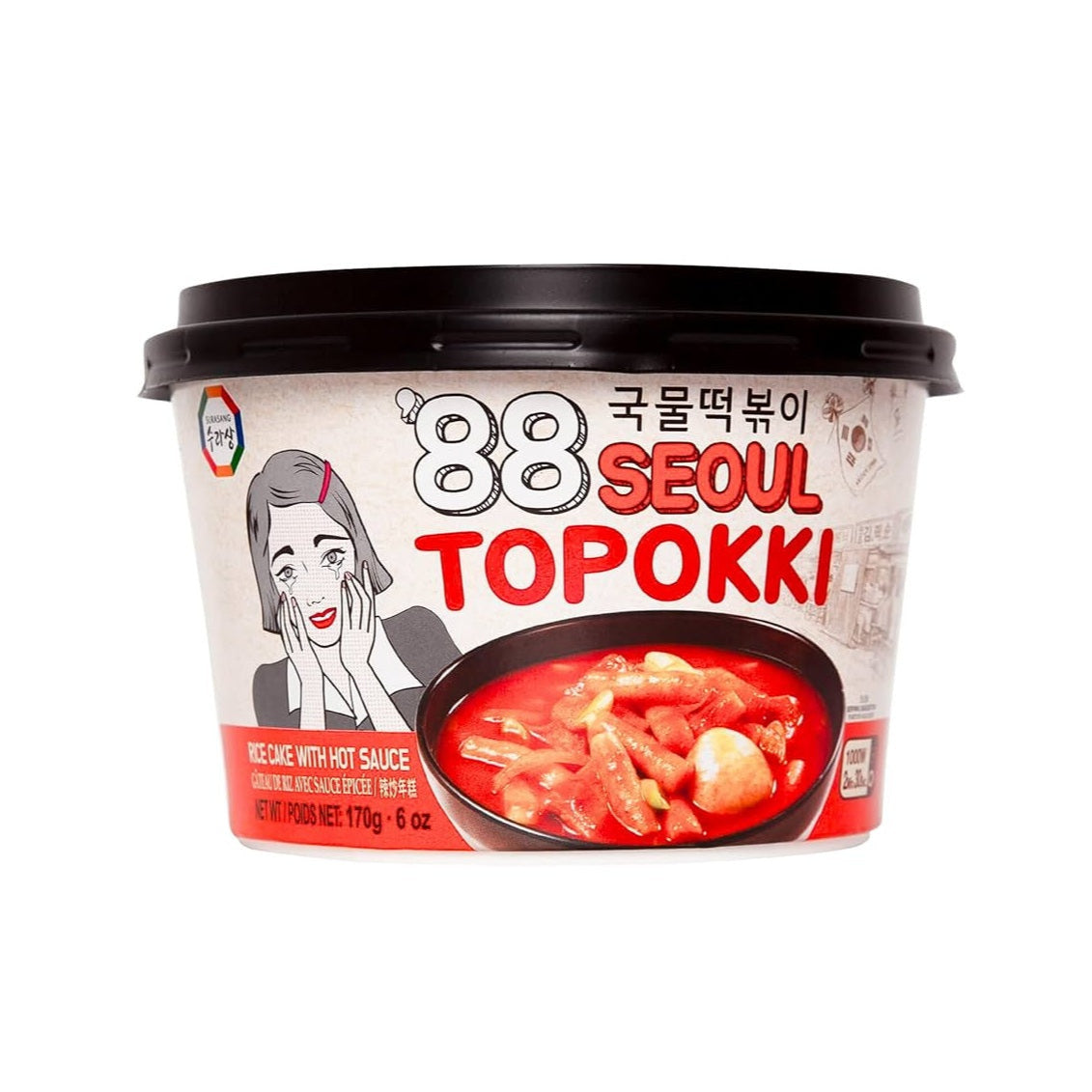 Surasang Seoul 88 rice cake with hot sauce in bowl 170g