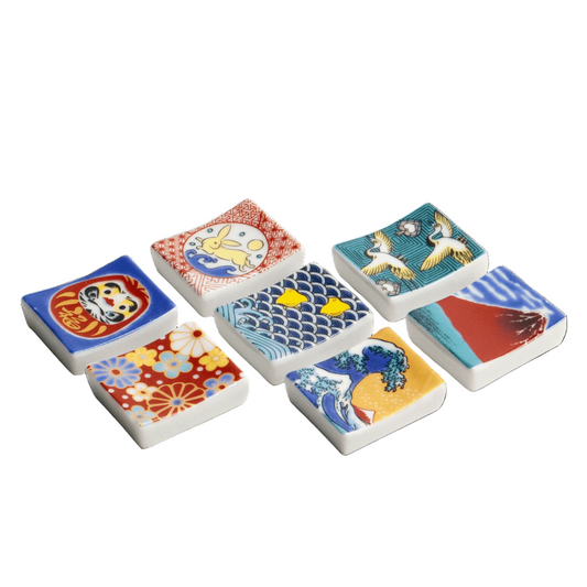 Chopsticks holder, mixed pattern 4x3.5cm | H1cm