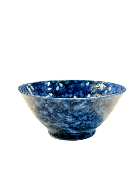 Hana blue snow white sakura bowl 14.5x6.5 cm
