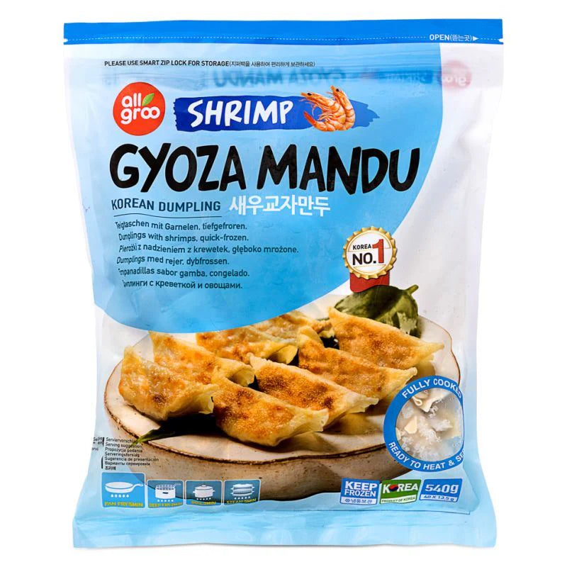 Allgroo Korean dumplings shrimp gyoza mandu 540g / katkarapu gyoza