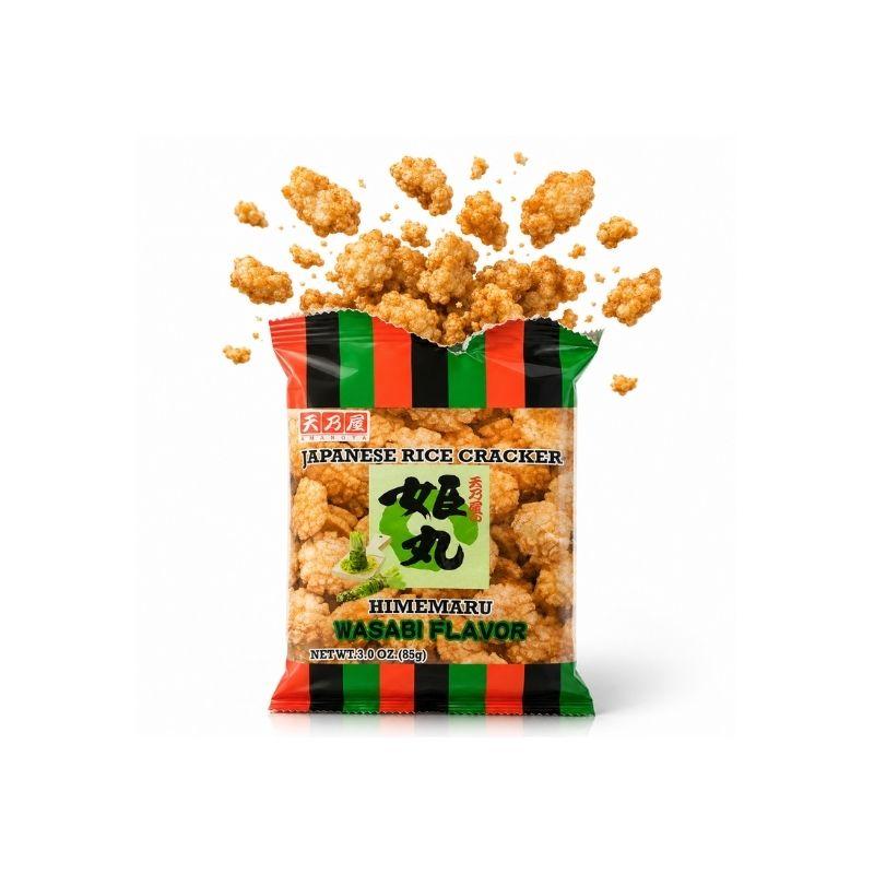 Amanoya Himemaru rice cracker wasabi flavor 85g