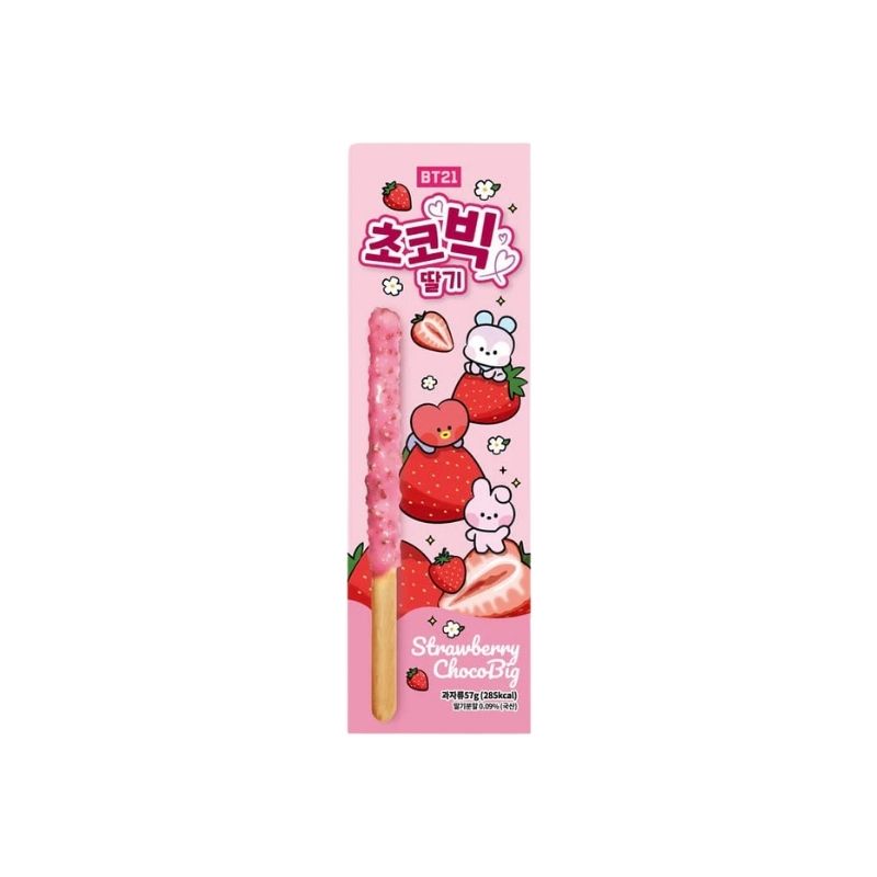 BT21 ChocoBig Biscuit Sticks Strawberry 57g