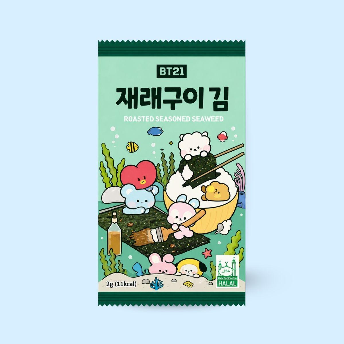 BT21 bamboo salt flavor seaweed snack 2g