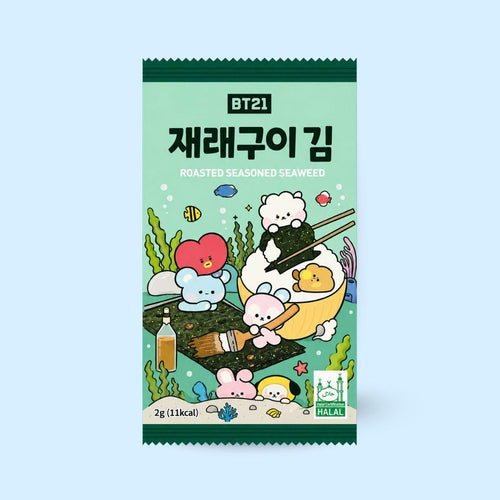 BT21 bamboo salt flavor seaweed snack 2g