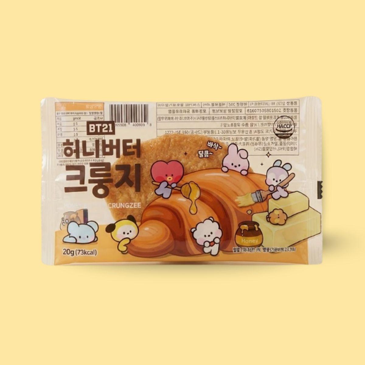 BT21 honey butter crungzee croissant snack 20g