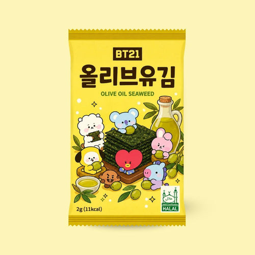 BT21 olive oil flavor seaweed snack 2g