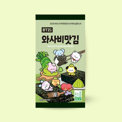 BT21 wasabi flavor seaweed snack 2g