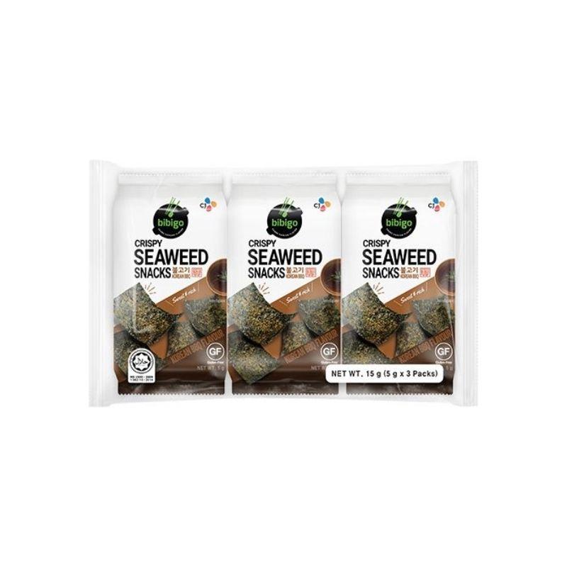 Bibigo seaweed snack BBQ 5gx3