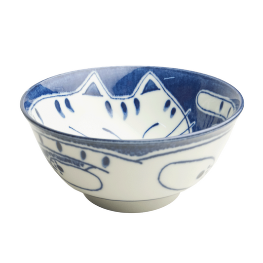 Bowl, blue cat D15 cm | H7 cm