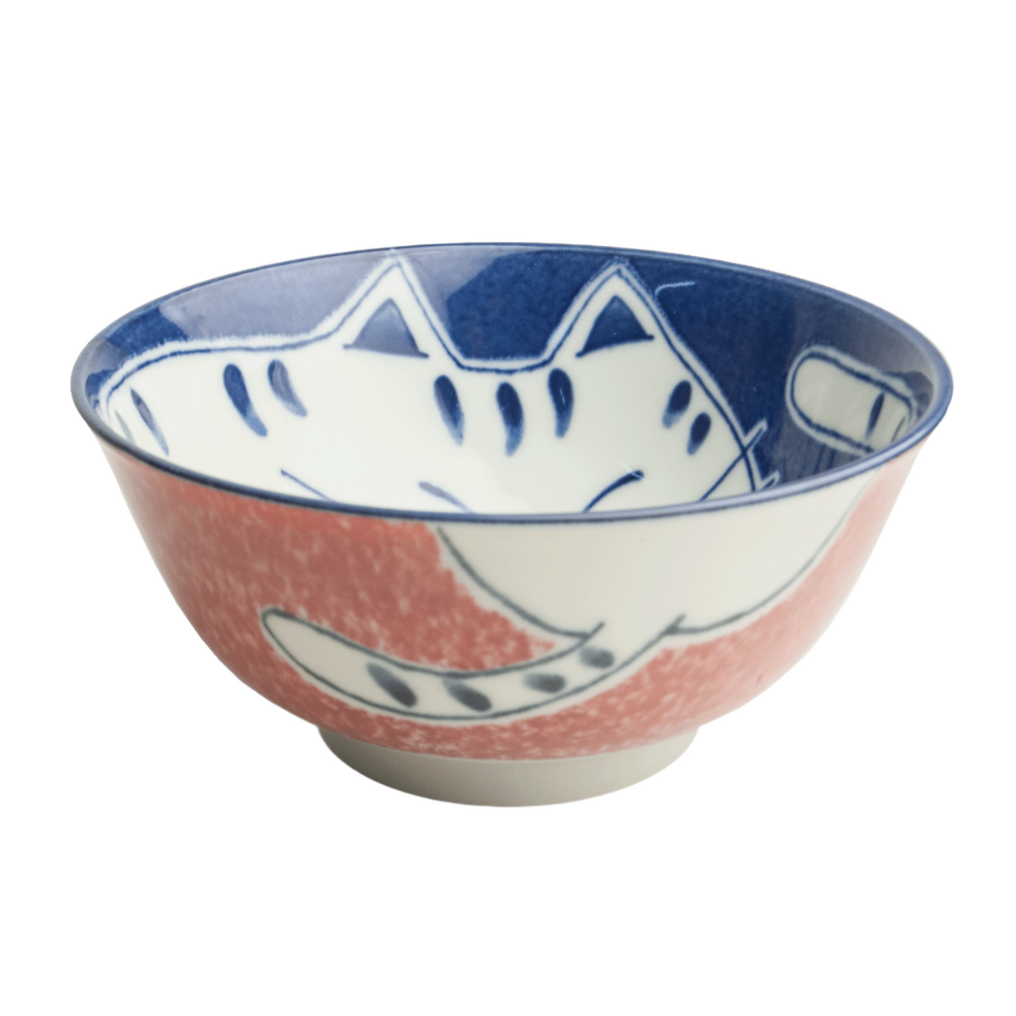 Bowl, pink cat D15 cm | H7 cm