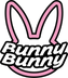BunnyBunny Logo, pink bunny ears and 'Bunny Bunny' text on a transparent background