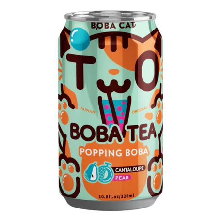 Boba Cat popping boba tea cantaloupe pear 320ml