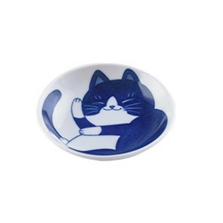 Dark colored cat saucer 3.9 inches 9.8x2cm