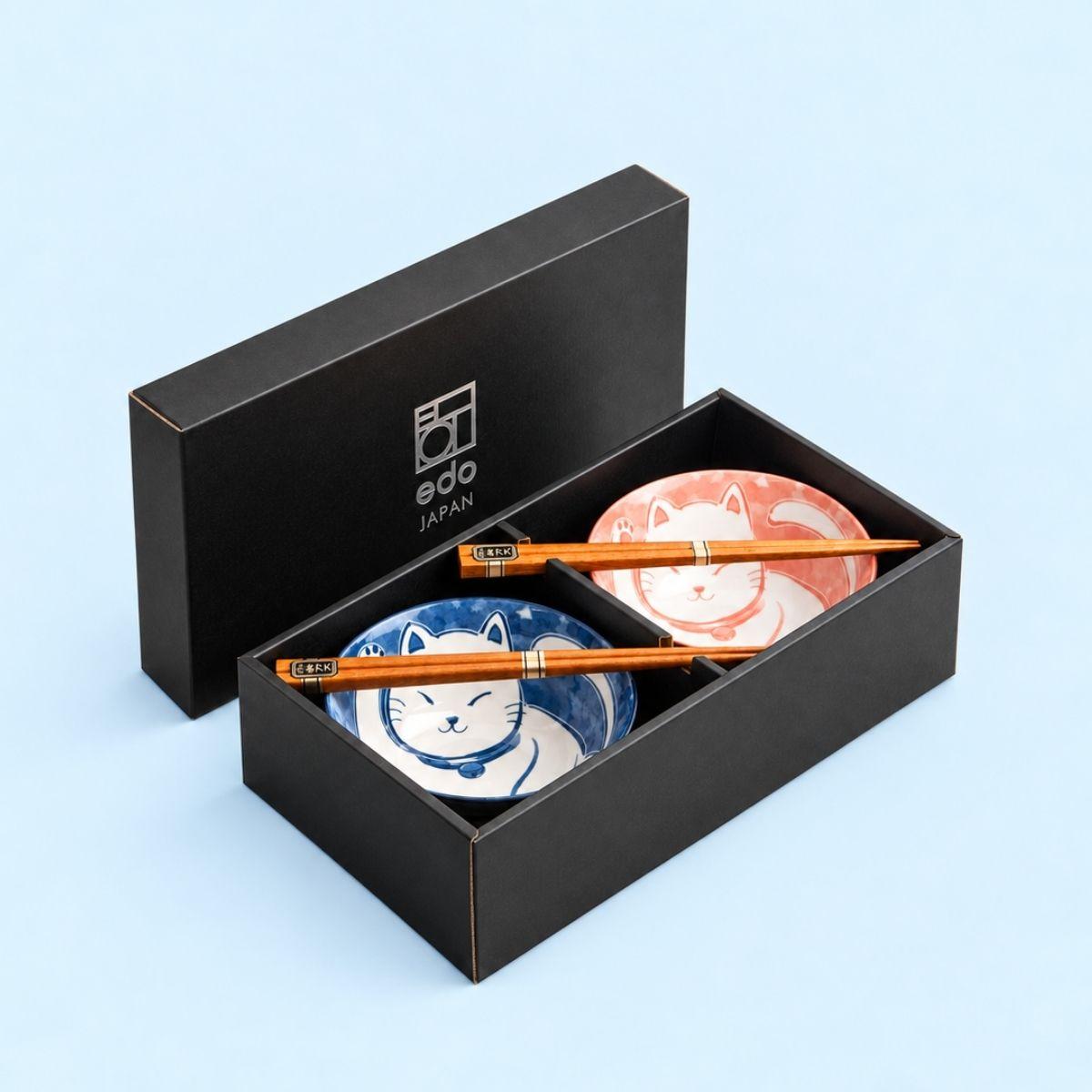 Dinner set, for two, neko nishiki D14.5 cm | H6.5 cm