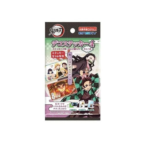 Ensky Demon Slayer deco sticker 4 chewing gum 3.2g / purukumi tarralla