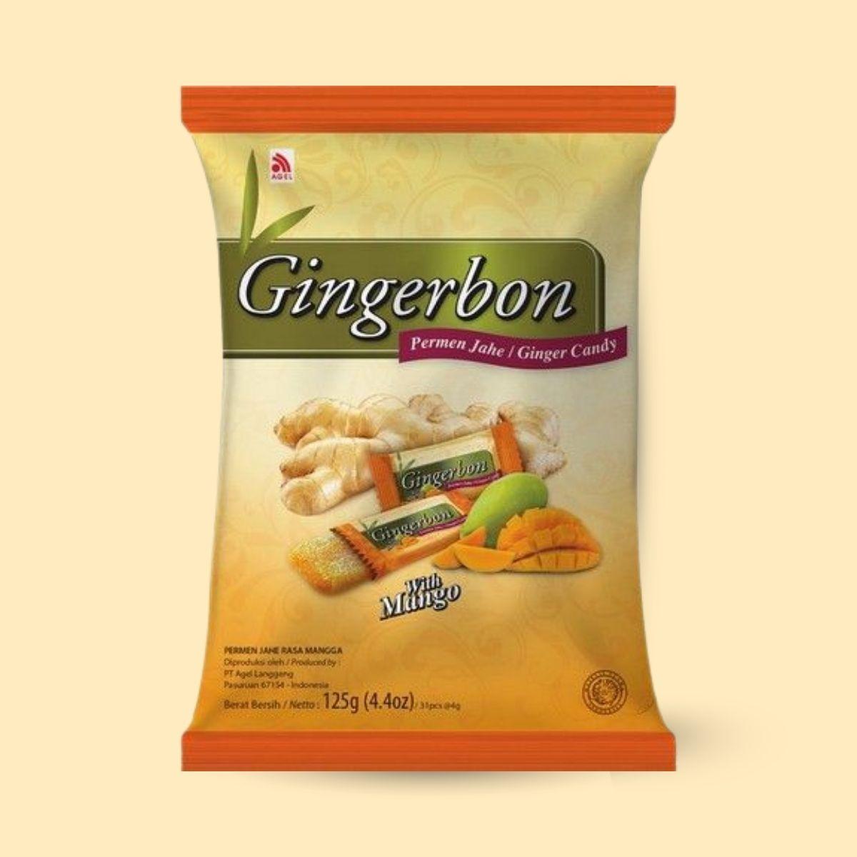 Gingerbon ginger mango bonbons 125g