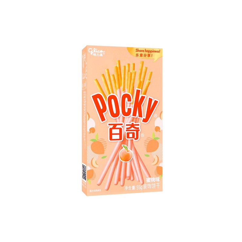 Glico Pocky cookies peach flavor 55g