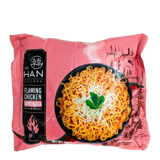 The Han Kitchen Budae ramyun flaming chicken carbonara 135g