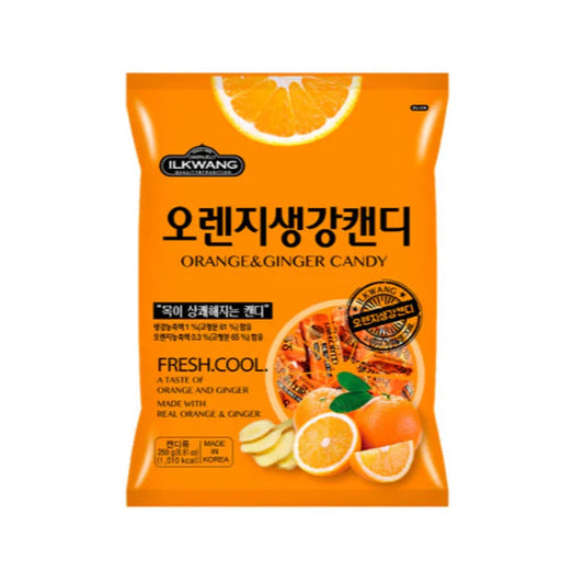 Ilkwang orange ginger candy 250g / appelsiini inkiväärikarkki