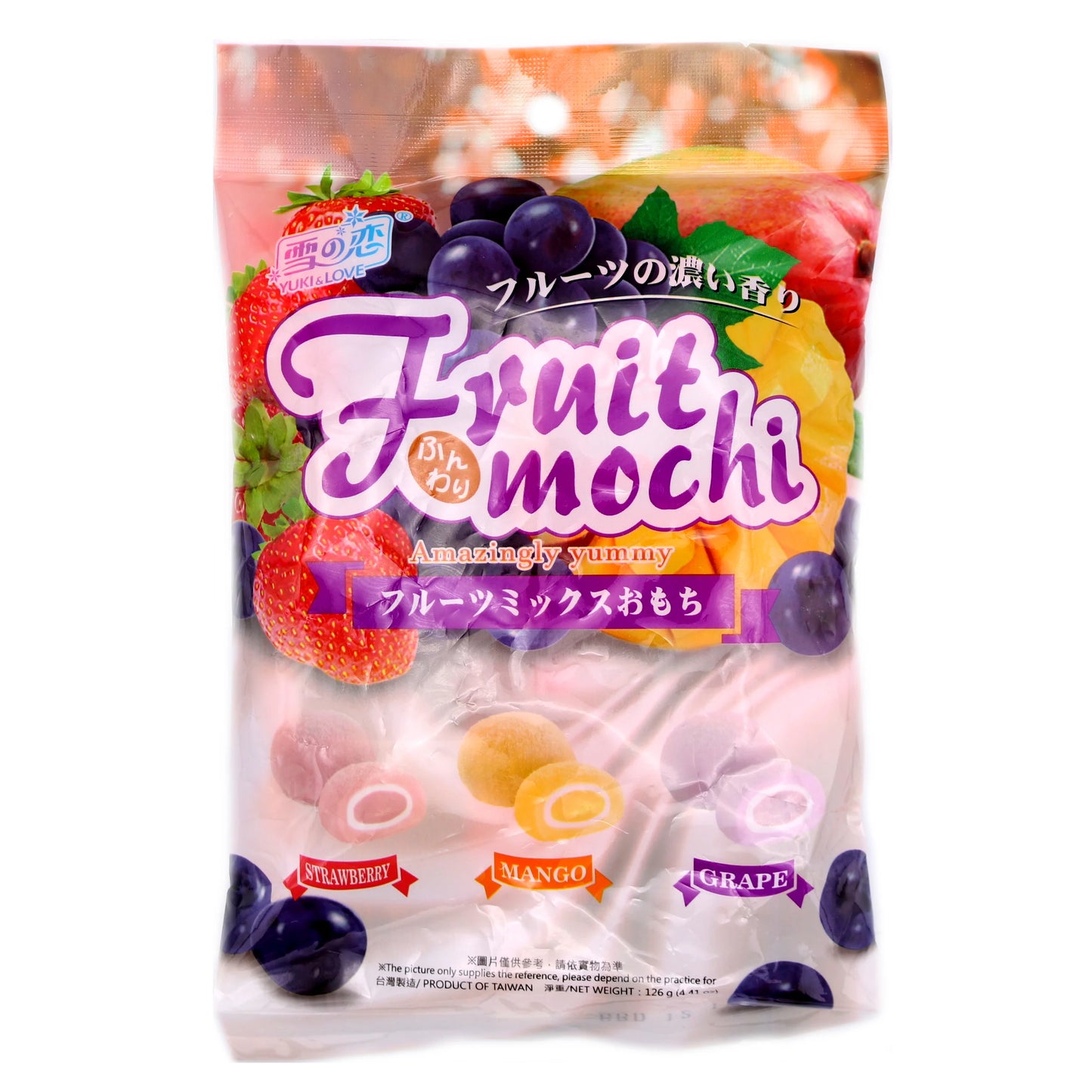 Yuki Love Fruit mochi 126g / hedelmät mochi