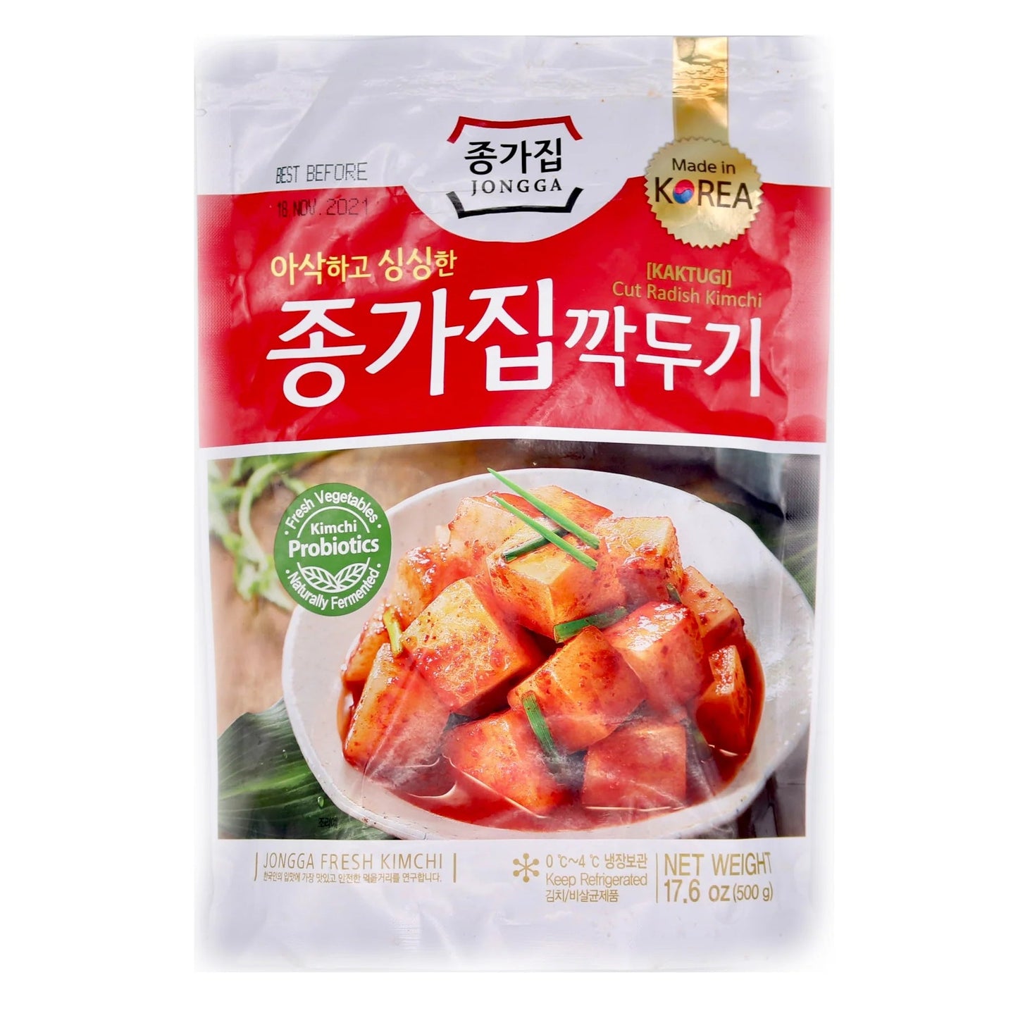 Jongga kaktugi diced radish kimchi 500g