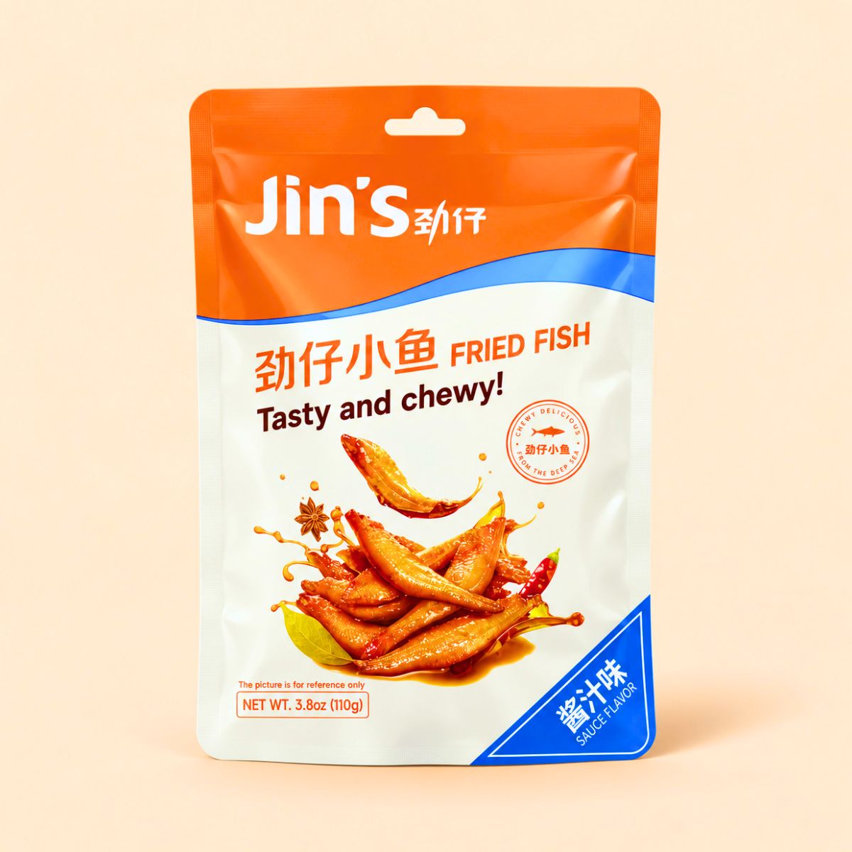 Jinzai Fried Anchovy Snack Sauce Flavor 110g