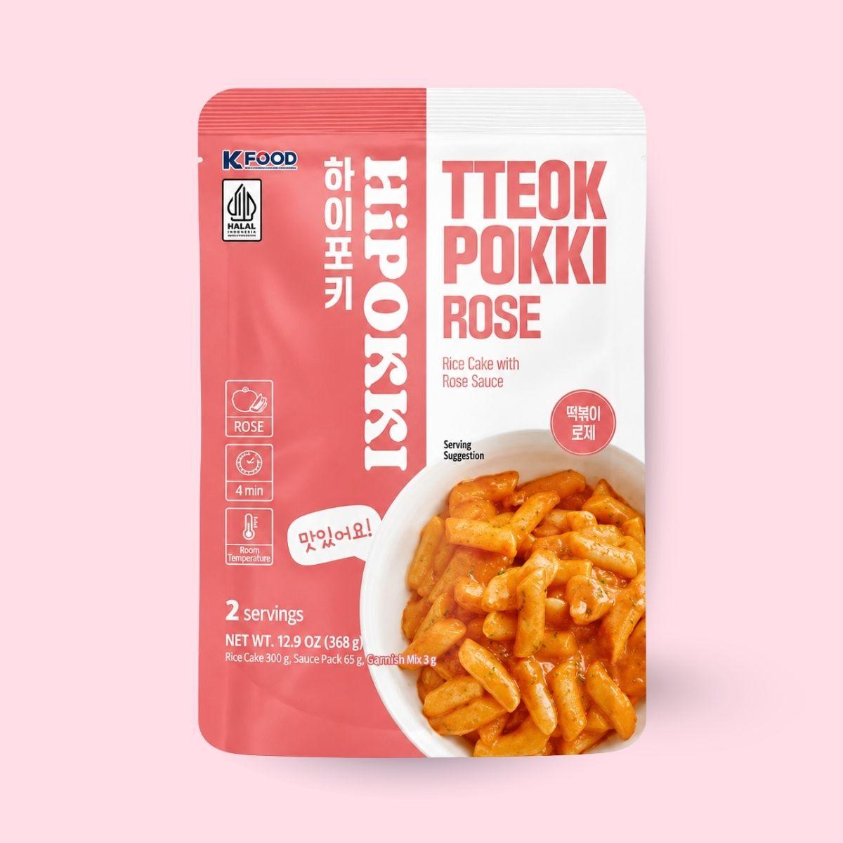 KFood Hipokki tteokbokki rice cake pouch rose 240g