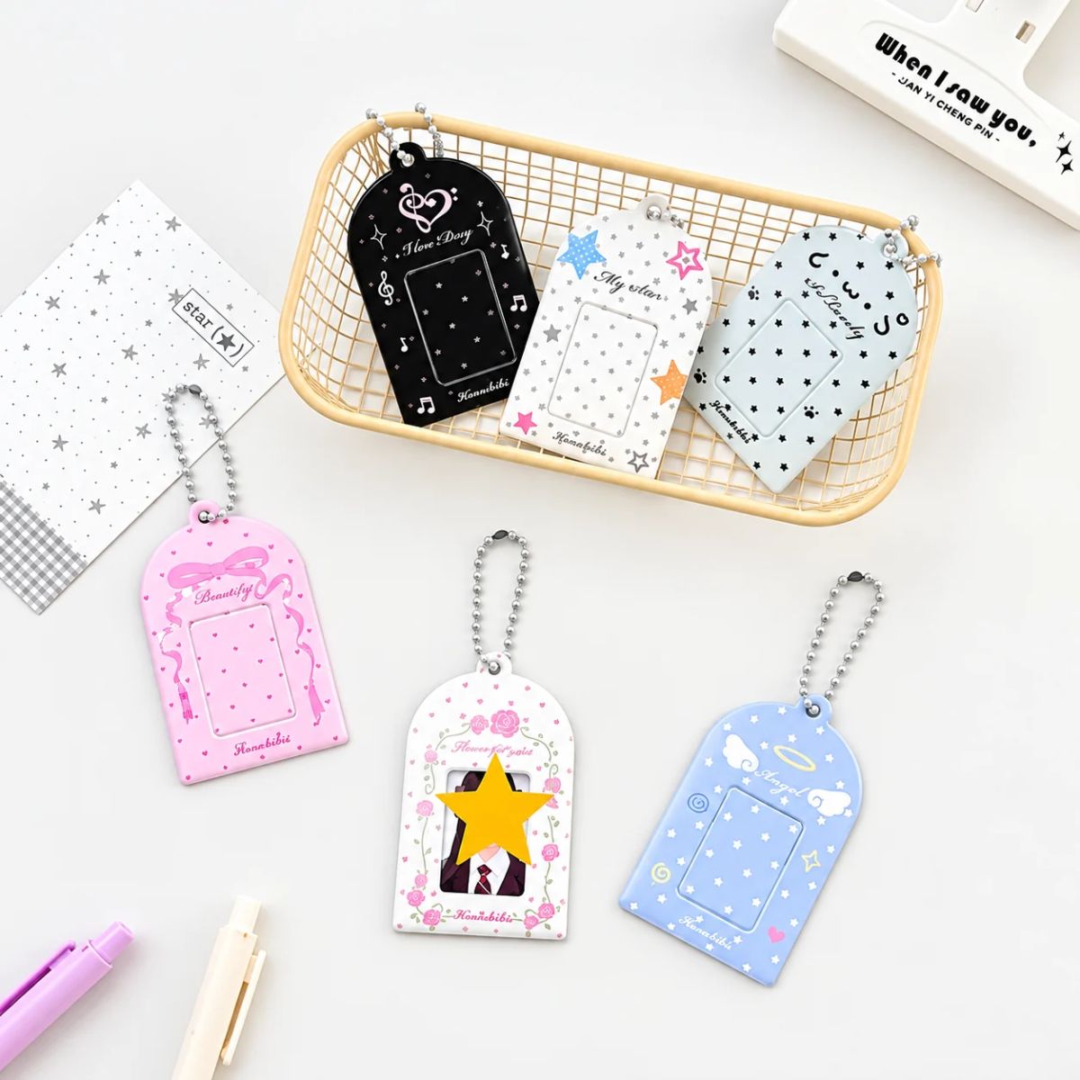 Keychain Photo Holder 2.54cm 6 colors-2