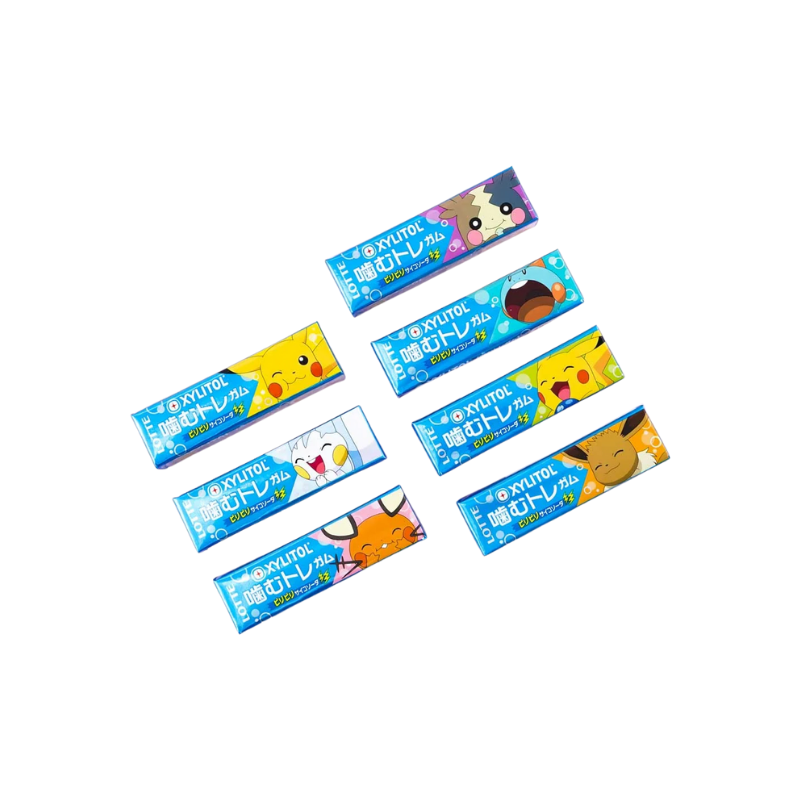 Lotte Xylitol Bubble gum Pokemon strong soda 9pc 26g