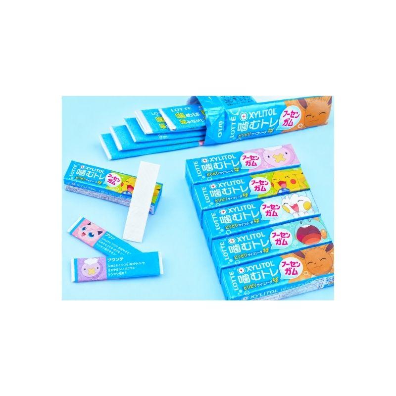 Lotte Xylitol Bubble gum Pokemon strong soda 9pc 26g