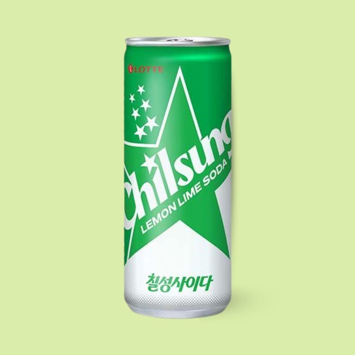 Lotte soda drink lemon & lime Chilsung 250ml