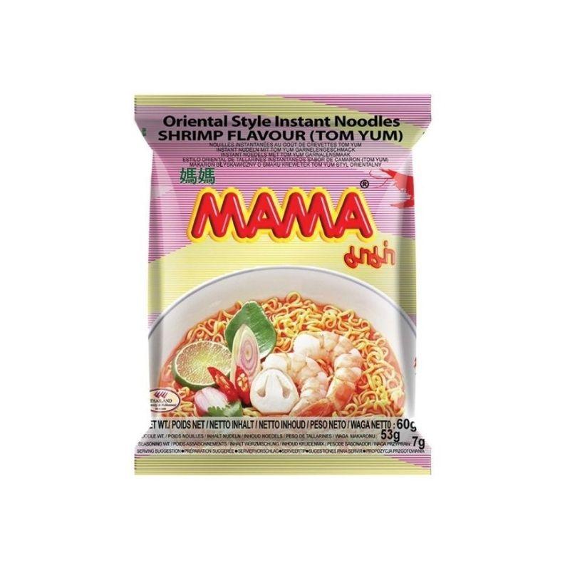 Mama oriental style instant noodle shrimp flavor tom yum 60g / katkarapujen makuinen tom yum