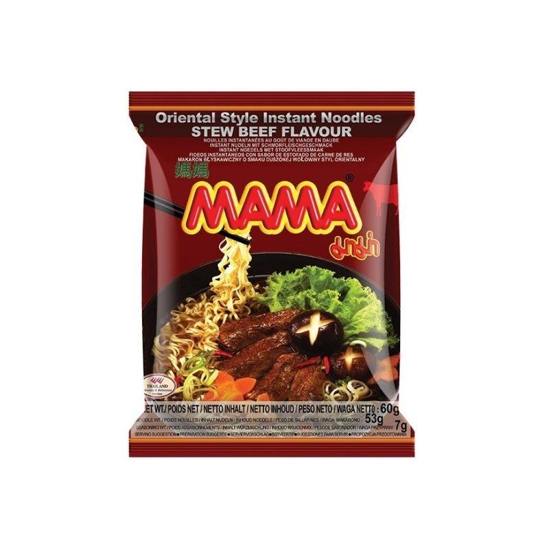 Mama oriental style instant noodles stew beef flavor 60g