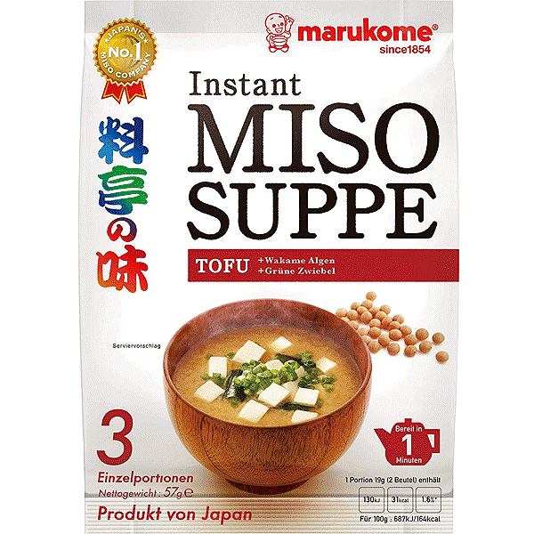 Marukome instant miso soup with tofu 57g / pika-misokeitto tofulla