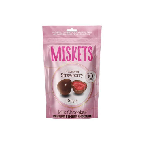 Miskets milk chocolate coated strawberry 80g