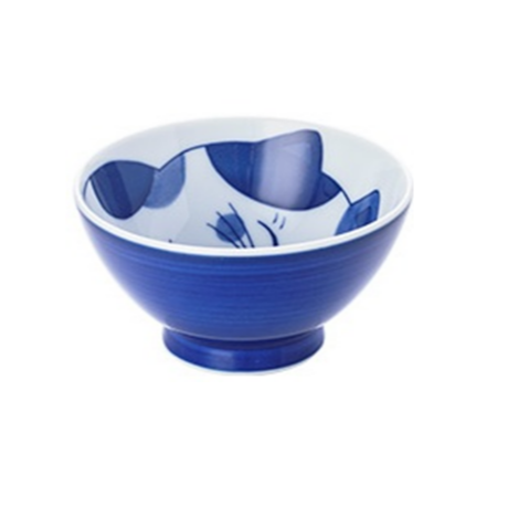 Mixed floral cat bowl 4.5 inches 11.3x6cm