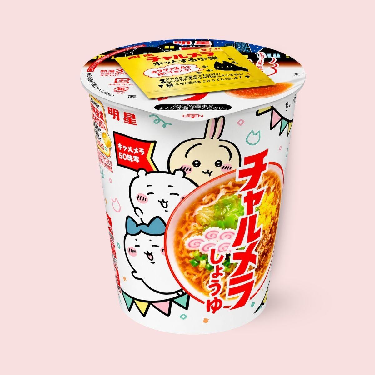 Myojo Charmera cup ramen Chiikawa soy sauce 68g