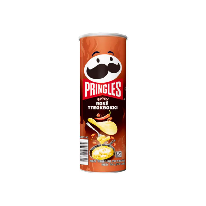 Nongshim Pringles potato chips spicy rose tteokbokki 100g / perunalastut mausteisen ruusun tteokbokki