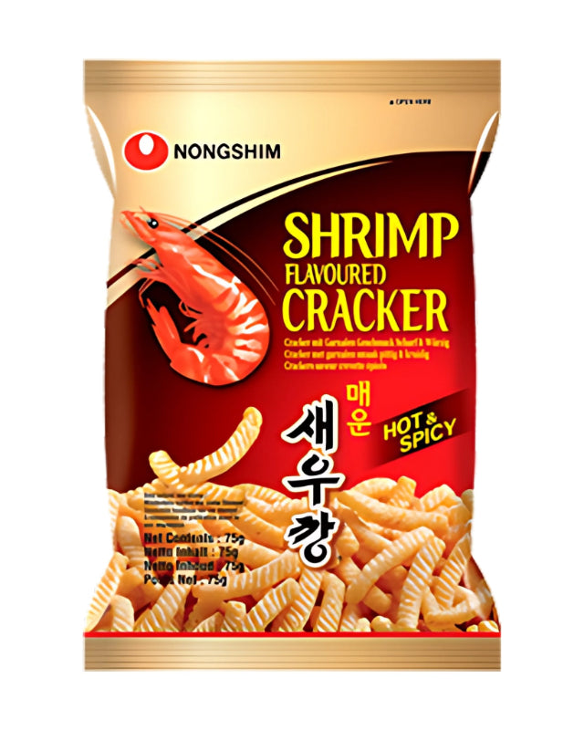 Nongshim Shrimp flavored cracker hot spicy 75g / Katkarapumakuinen kekseliä mausteinen
