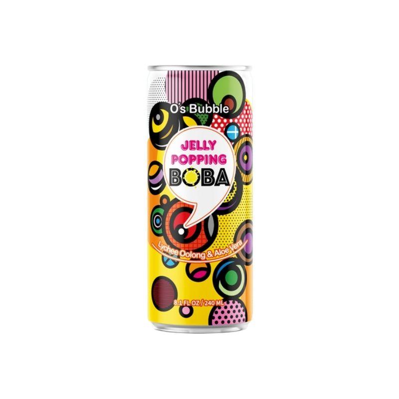 O's Bubble Jelly popping boba lychee oolong & aloe vera 240ml