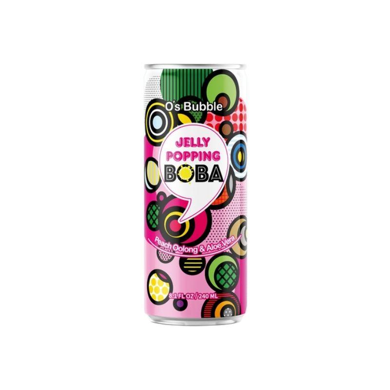 O's Bubble Jelly popping boba peach oolong & aloe vera 240ml
