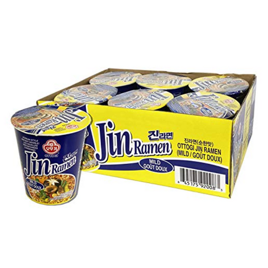 Ottogi Jin Ramen cup noodle mild 6 cups 65g x 6