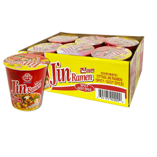 Ottogi Jin Ramen cup noodle spicy 6 cups 65g x 6