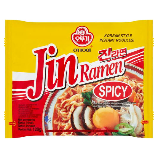 Ottogi instant noodle Jin Ramen spicy 120g / Jin ramen mausteinen